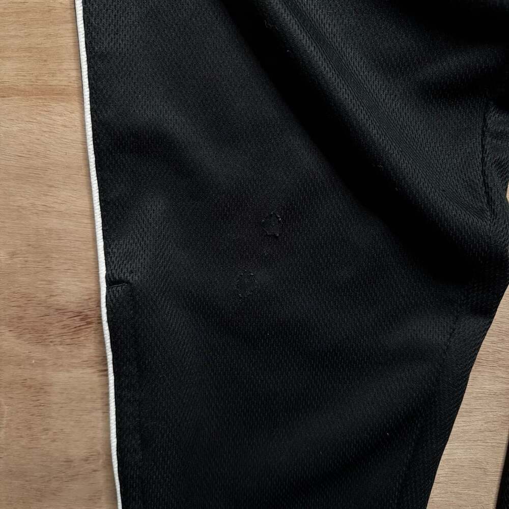 Nike Vintage Y2K Black Mesh Track Pants White Piping Zip Ankle Men’s M - Picture 6 of 7